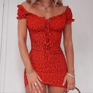 Polly Red Gracie Minidress